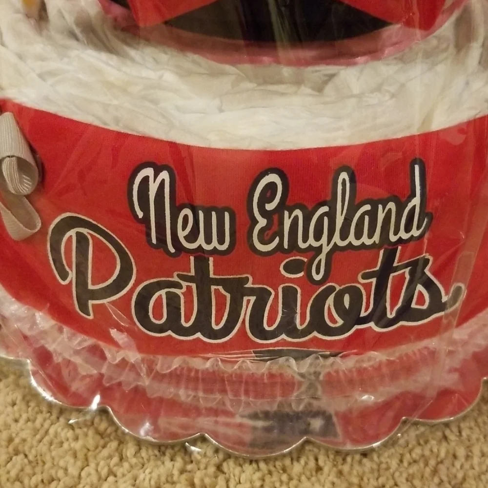 Patriots New England Football Diaper Cake